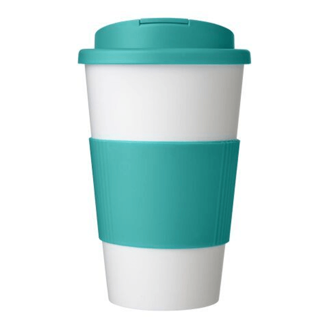 Americano 350 ml tumbler with grip & spill-proof lid