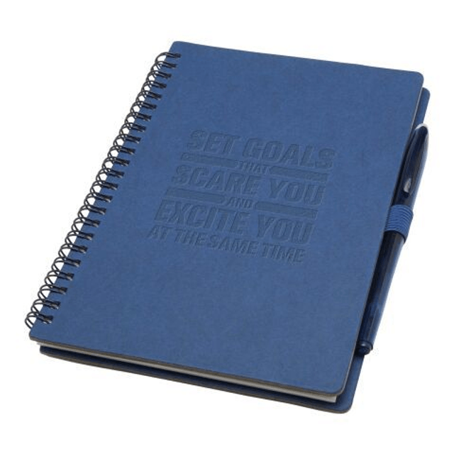 Slate reusable soft cover notebook and pen set (black ink)