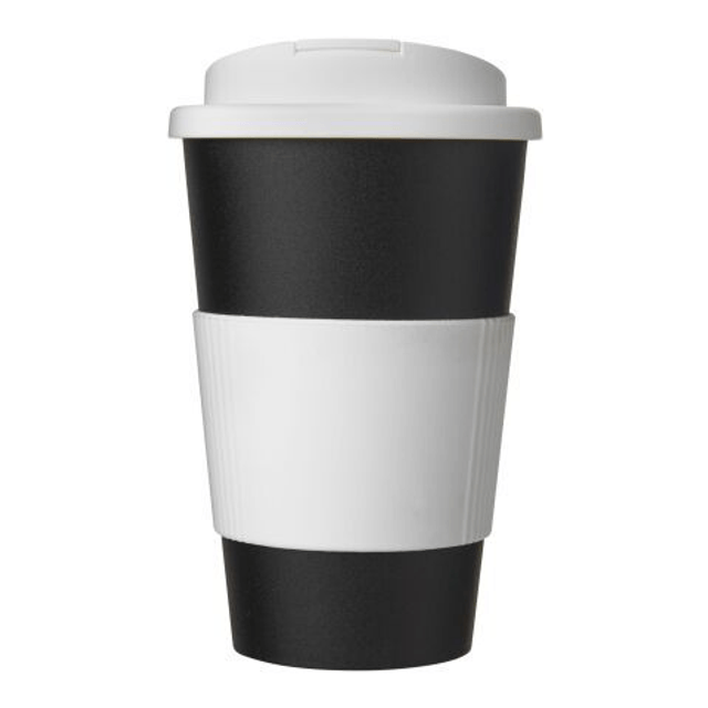Americano 350 ml tumbler with grip & spill-proof lid