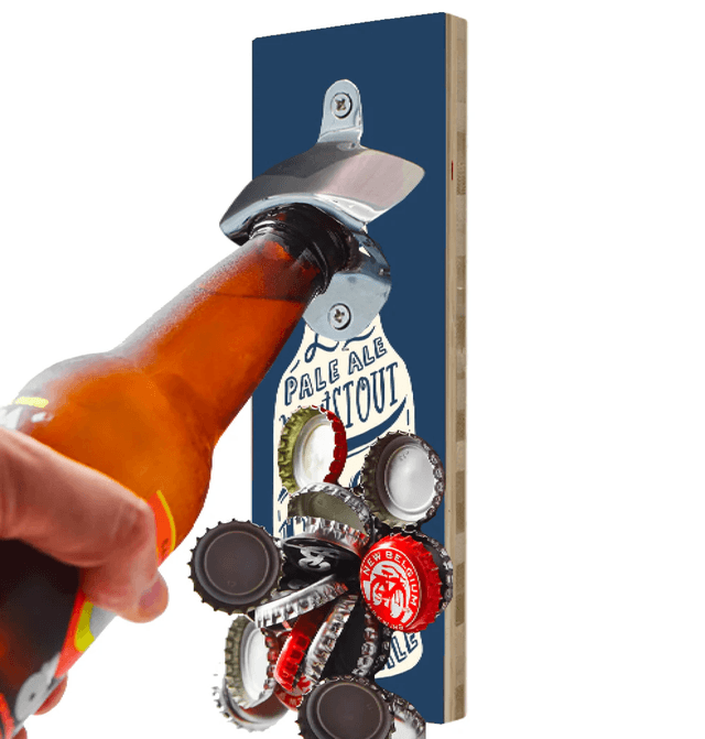 Bottle Opener - Wall Mountable Bottle Opener with Magnet