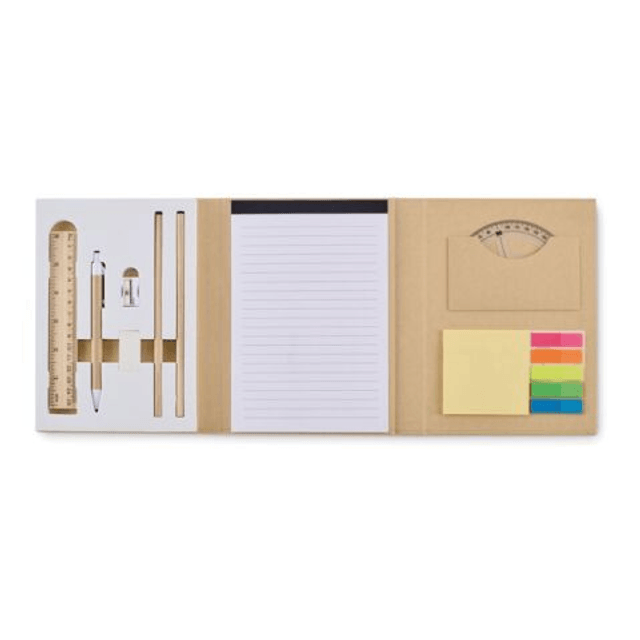 Stationary set with notepad