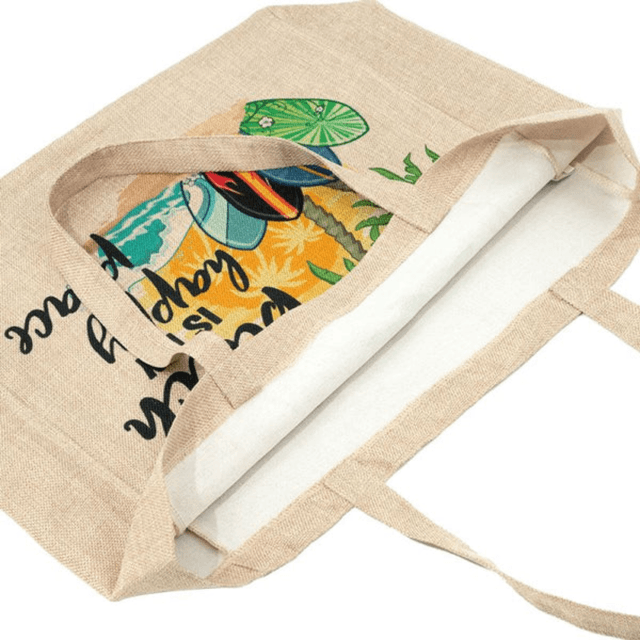 Faux Burlap Tote Bag Natural - 38 x 40cm