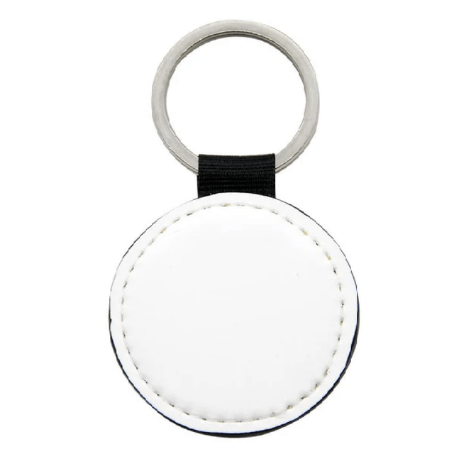 Round - PU Leather Keyring