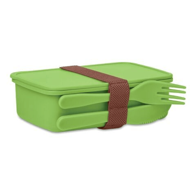 Lunch box with cutlery