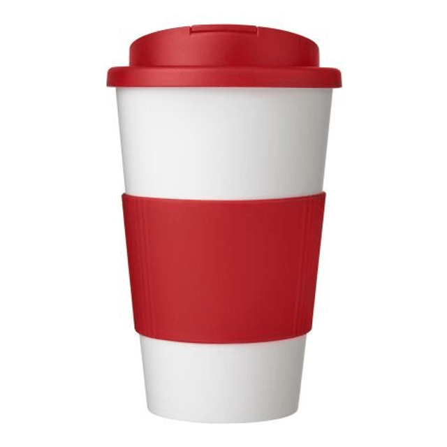 Americano 350 ml tumbler with grip & spill-proof lid