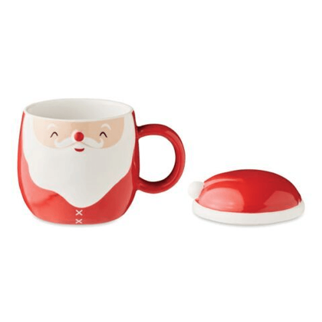 Santa ceramic mug with lid (370 ml)