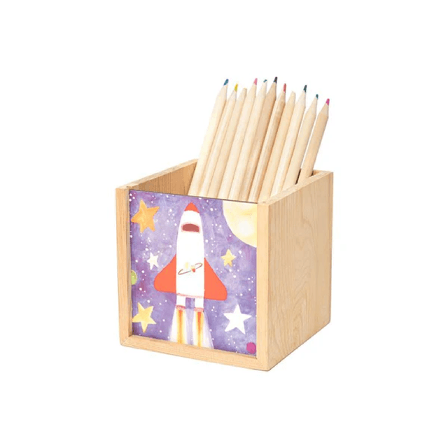 Wooden Pencil Pot
