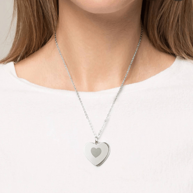 Heart Locket with Hidden Photo
