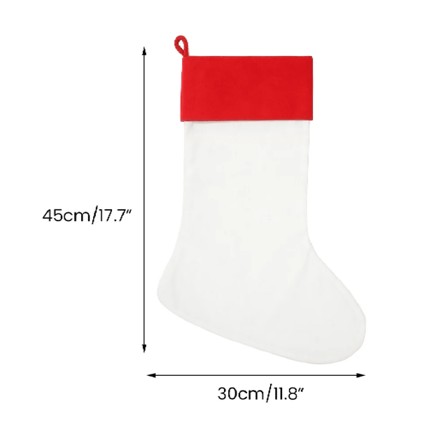 Charpie Red Christmas Stocking - 30 x 45 cm