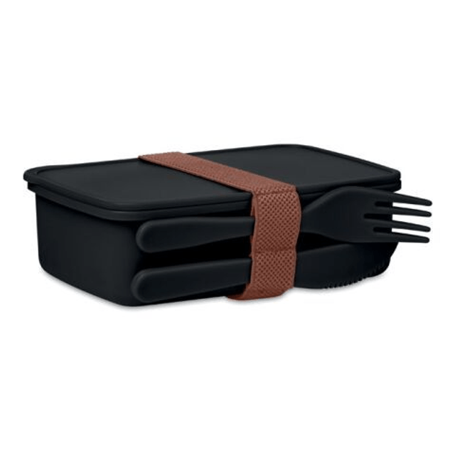 Lunch box with cutlery
