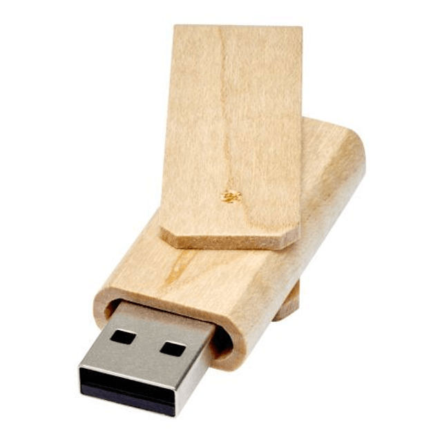 Rotate wooden USB