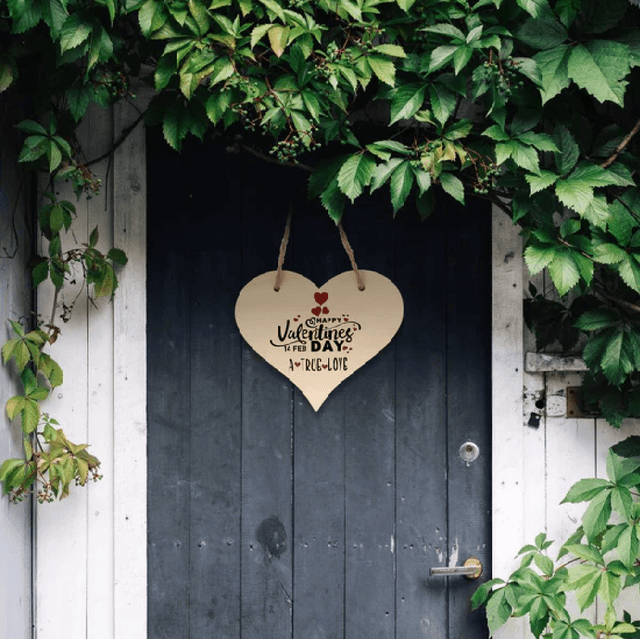 MDF Love Heart Plaque