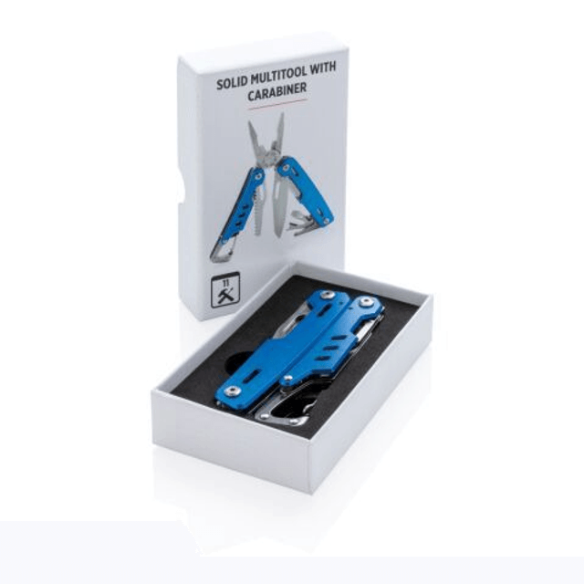Solid multitool with carabiner