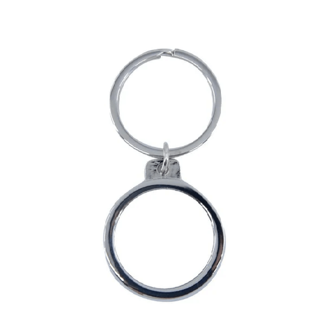 Round Bottle Opener Metal Keyring