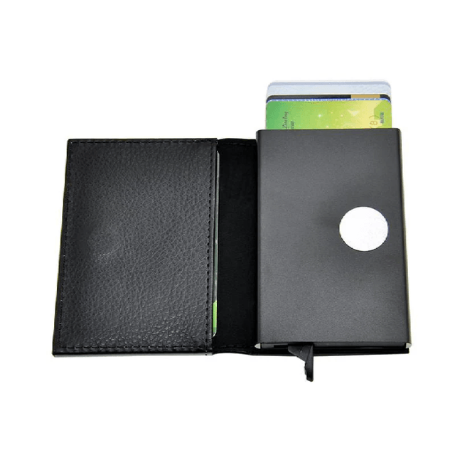 Smart PU Leather Card Holder - Black