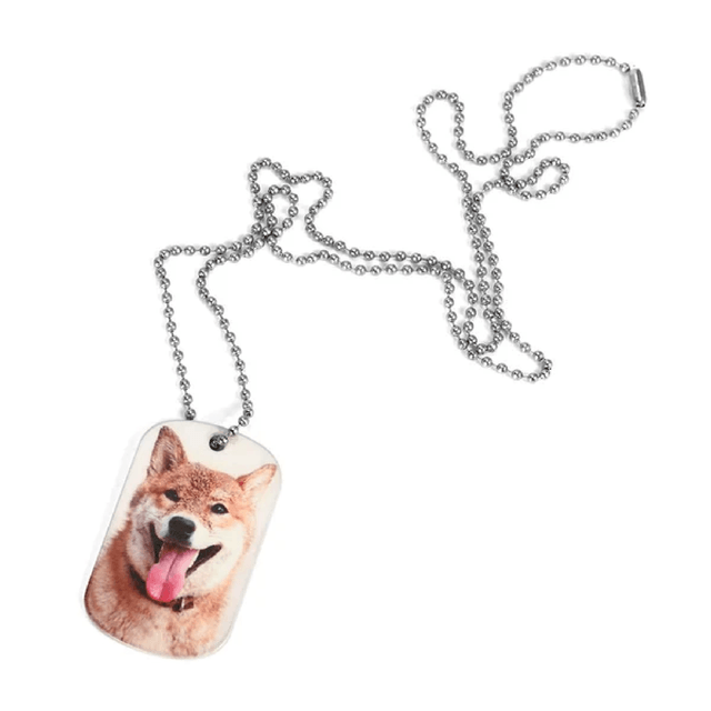 Aluminum ID Tag Necklace - Double side printable