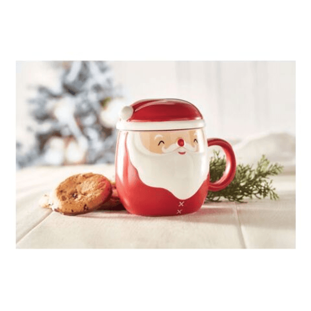 Santa ceramic mug with lid (370 ml)