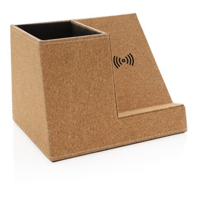 Cork pen holder and 5W wireless charger