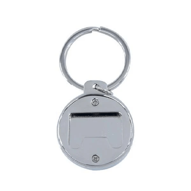 Round Bottle Opener Metal Keyring