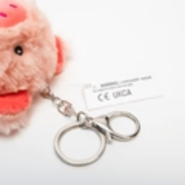 Pink Pig Plush Keyring