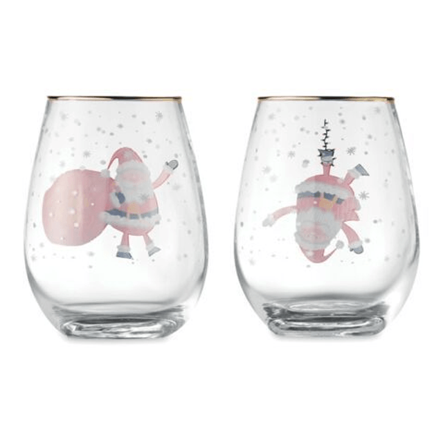 Set of 2 Christmas glasses