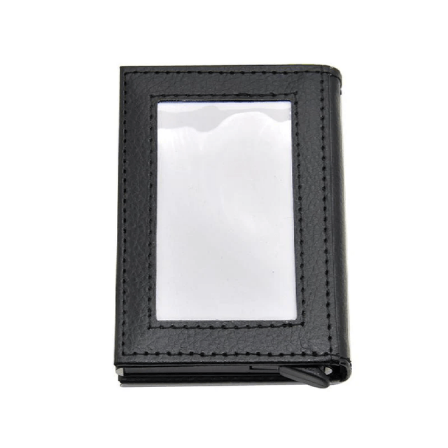 Smart PU Leather Card Holder - Black