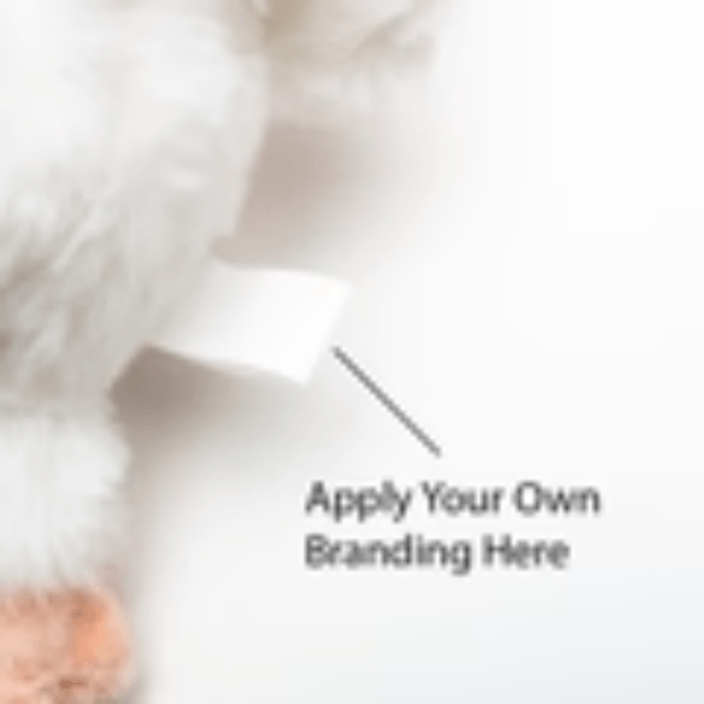 White Pig Plush Keyring