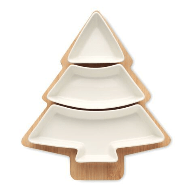 Christmas tree serving tray
