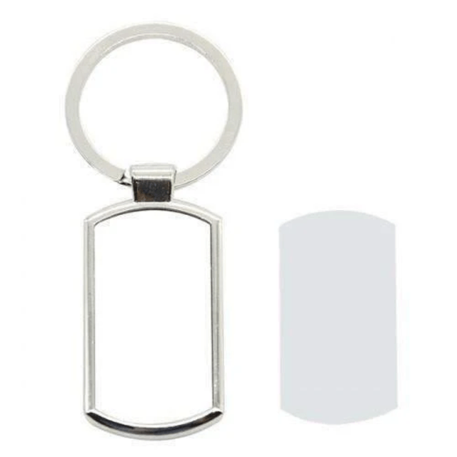 Oblong Metal Keyring