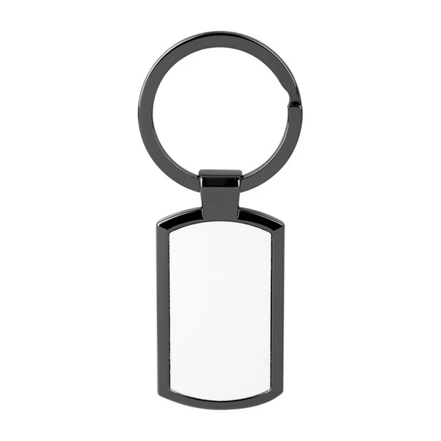Oblong Metal Keyring