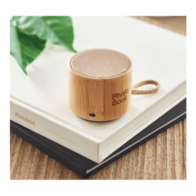 Round bamboo 5.1 wireless speaker