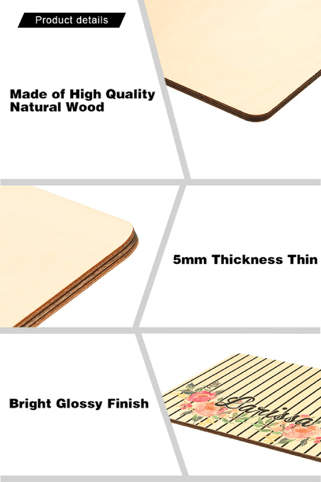Natural Placemat MDF - 20 x 28 cm