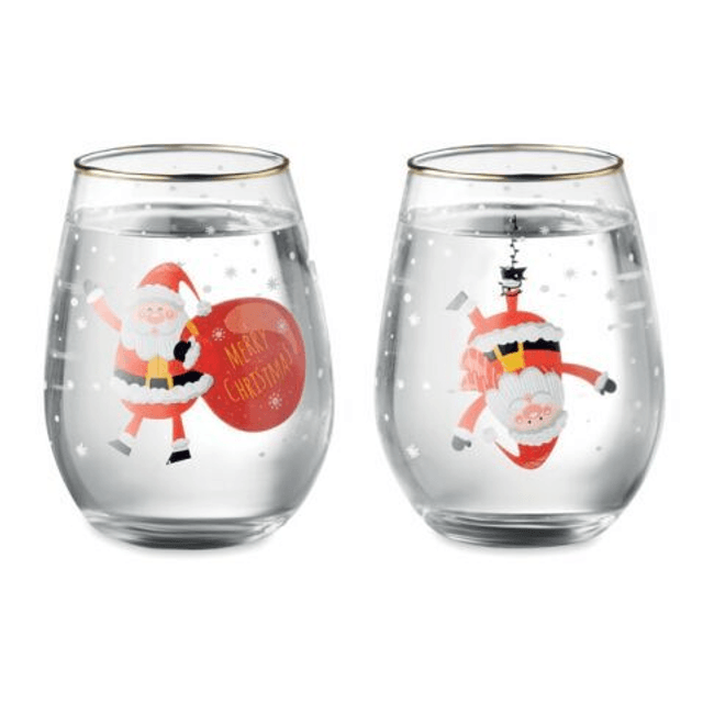 Set of 2 Christmas glasses