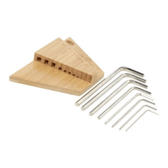 Allen bamboo hex key tool set
