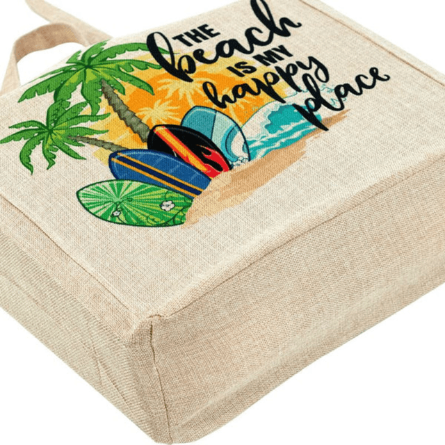 Faux Burlap Tote Bag Natural - 38 x 40cm