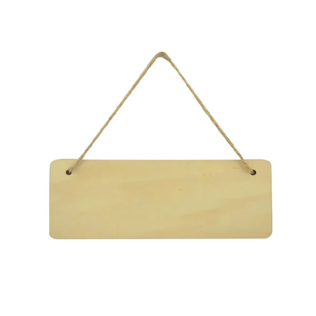 Natural MDF Rectangle Door Plaque
