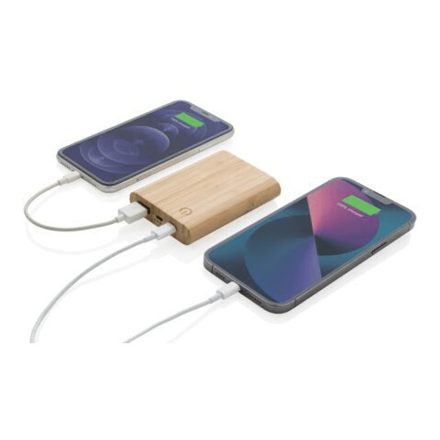 FSC certified bamboo 5.000 mAh powerbank