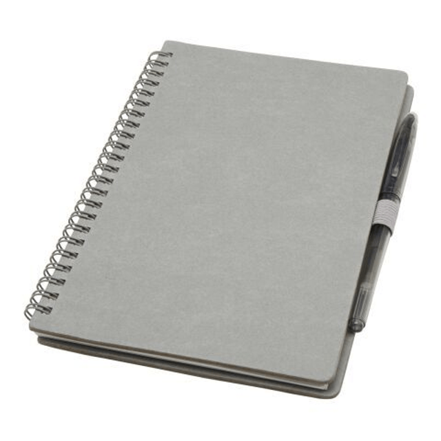 Slate reusable soft cover notebook and pen set (black ink)