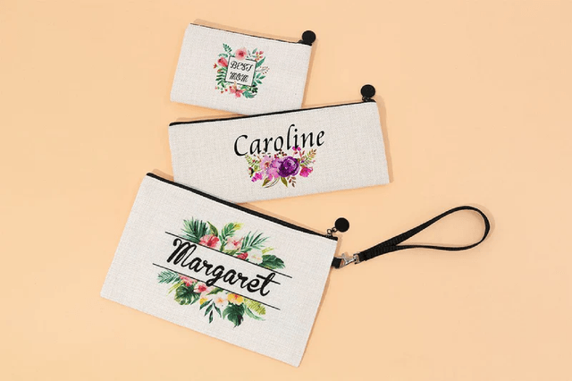 Linen Cosmetic Pouch