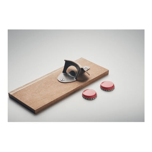 Wall mounted bottle opener