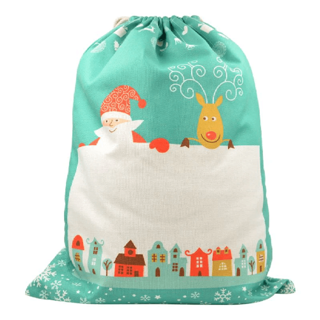  Linen Christmas Gift Sack with Drawstring