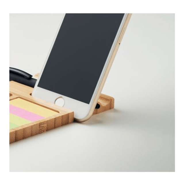 Bamboo desk phone stand