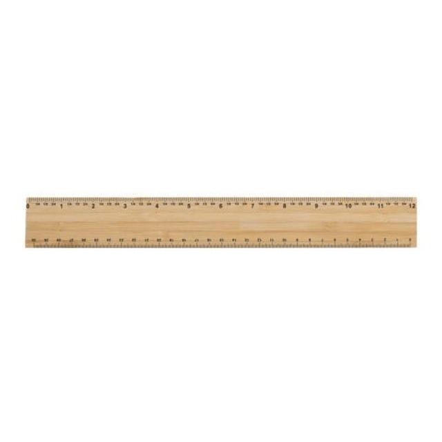 Timberson extra thick 30cm double sided bamboo ruler