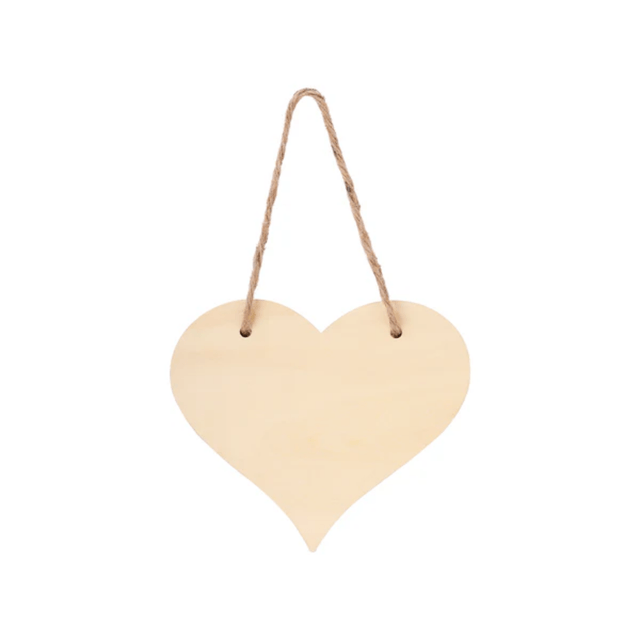 MDF Love Heart Plaque