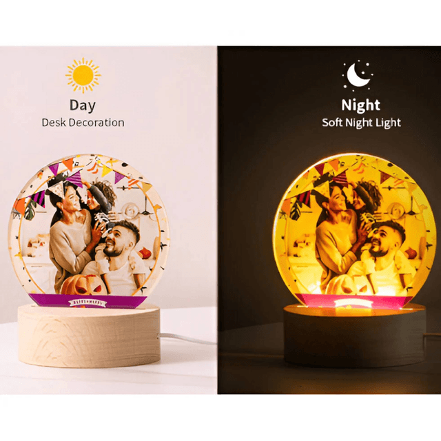 Acrylic Photo Frame with LED Lamp