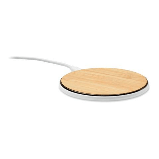 Round bamboo wireless charger