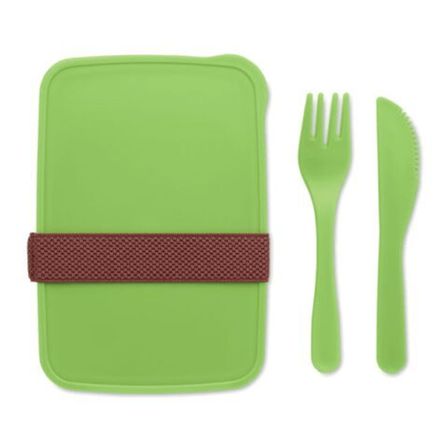 Lunch box with cutlery