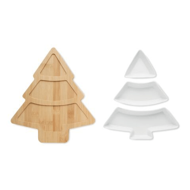 Christmas tree serving tray