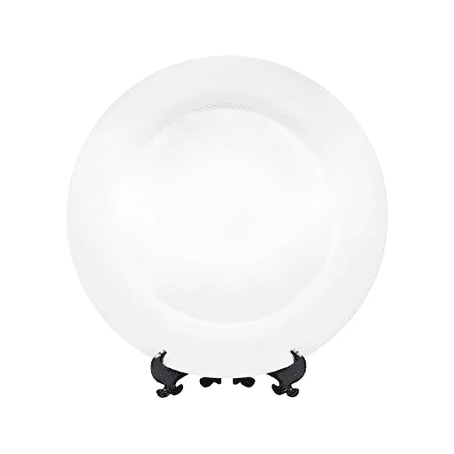 Ceramic White Plate with Stand