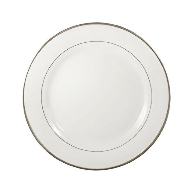 8in Ceramic Plates With Gold Rim (6 pcs)